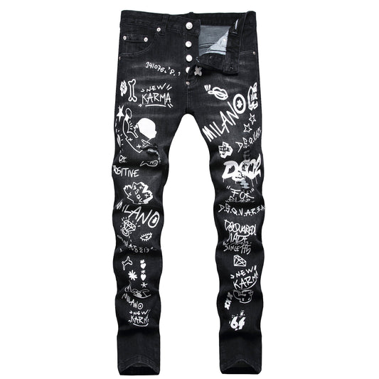 SOLA-DSQ2 little feet graffiti Jeans