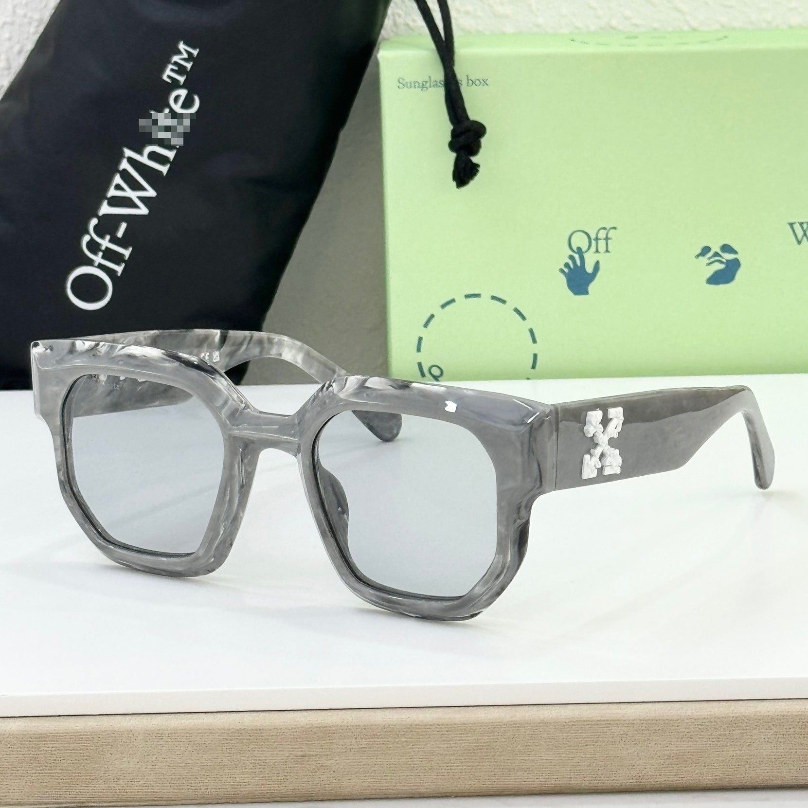 OFF-Whlte Arrow logo sunglasses#014