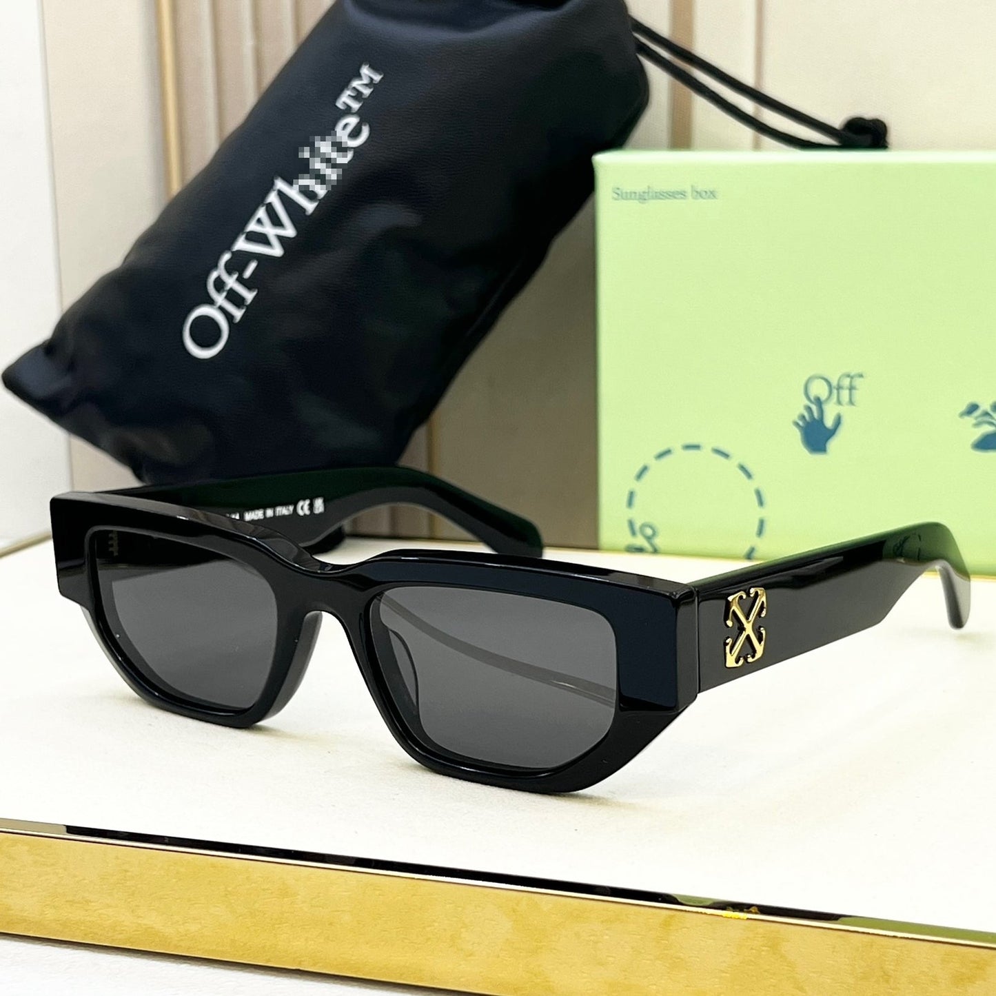 OFF-Whlte Arrow logo sunglasses#115