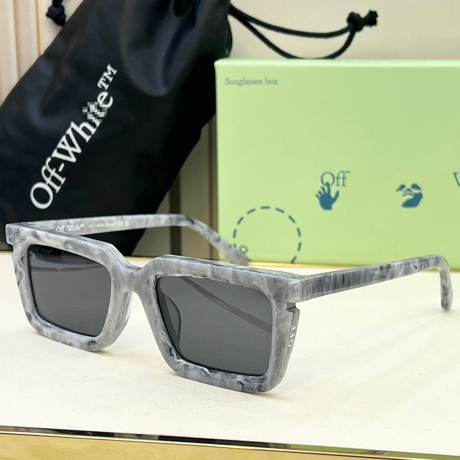 OFF-Whlte Arrow logo sunglasses#113