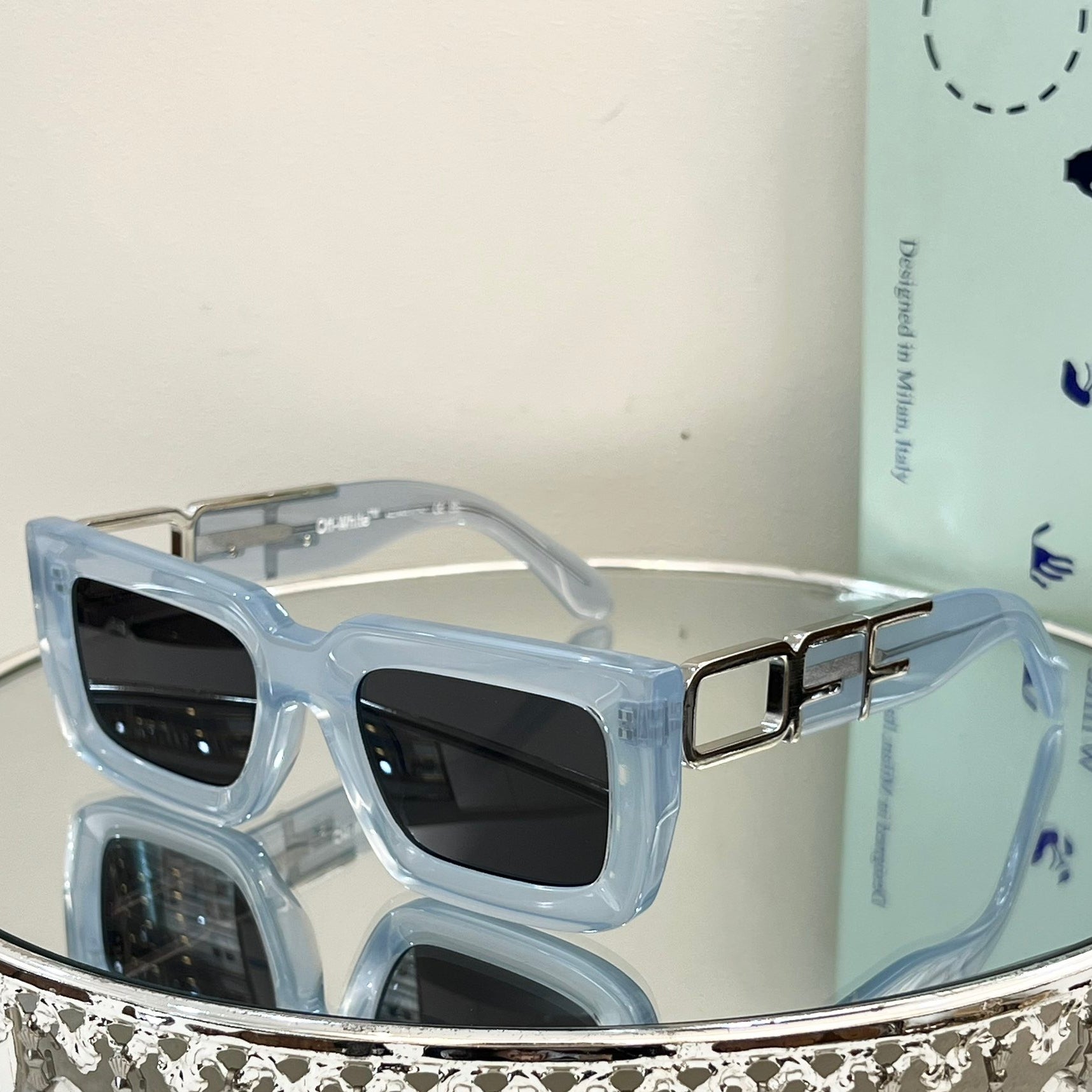 OFF-Whlte Arrow logo sunglasses#073