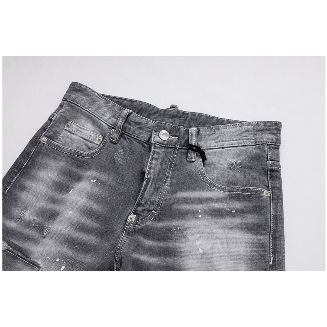 SOLA-DSQ2 Distressed stretch fit Jeans