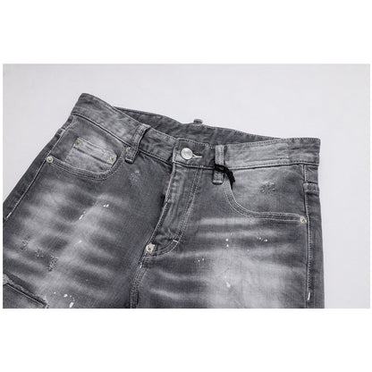 SOLA-DSQ2 Distressed stretch fit Jeans