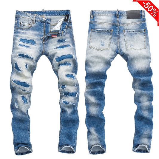 SOLA-DSQ2 New Ripped stitching Man Jeans