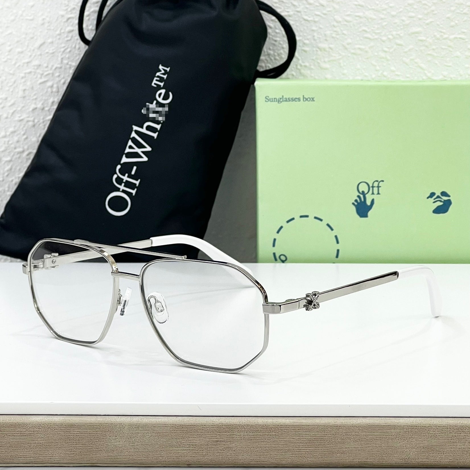 OFF-Whlte Arrow logo sunglasses#044