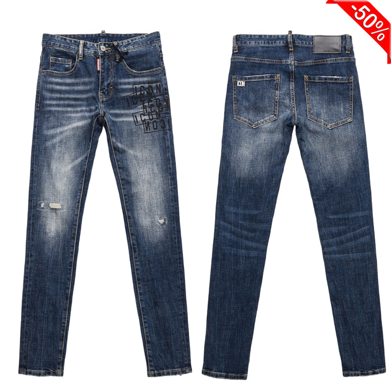 SOLA-DSQ2 New Man Letter Jeans
