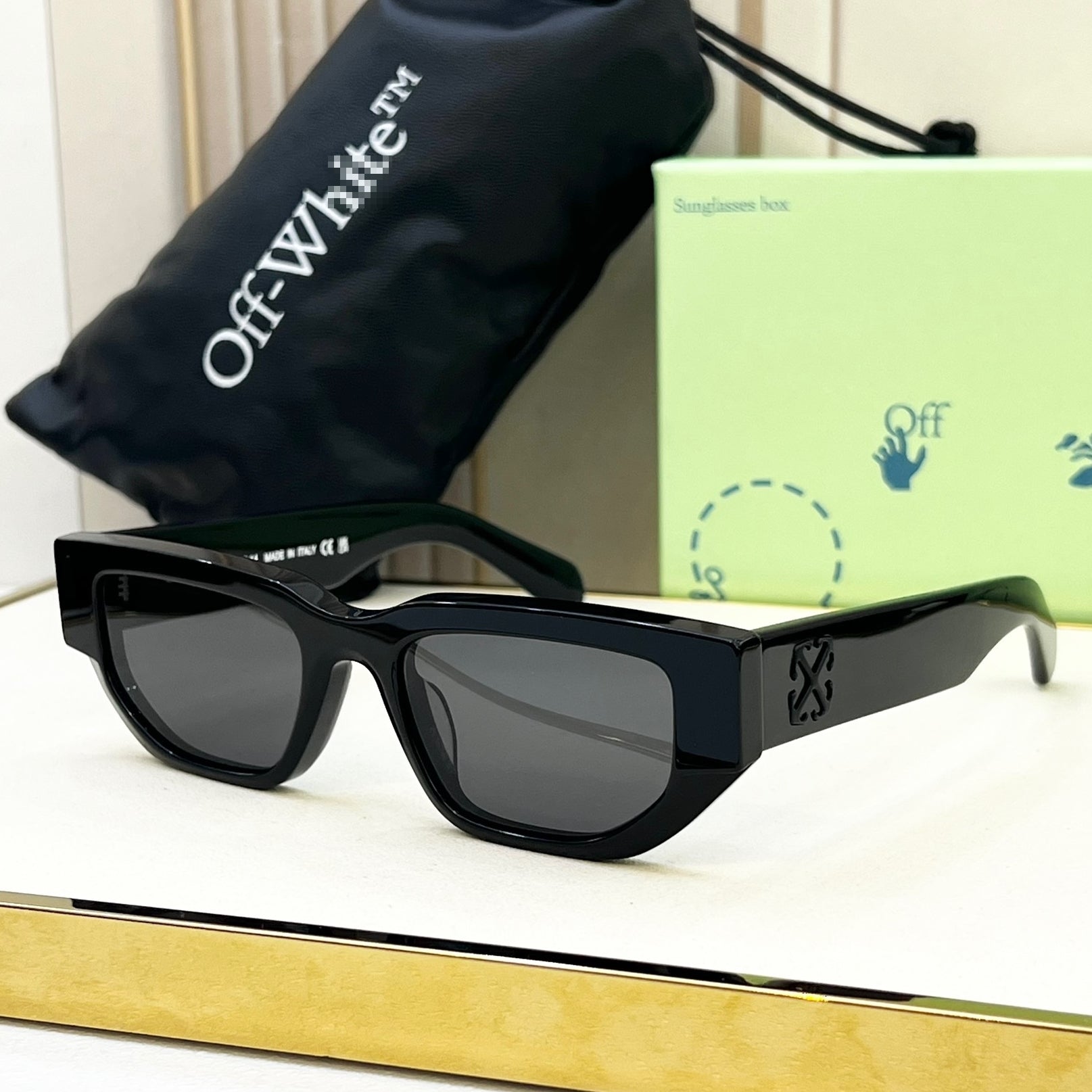 OFF-Whlte Arrow logo sunglasses#115