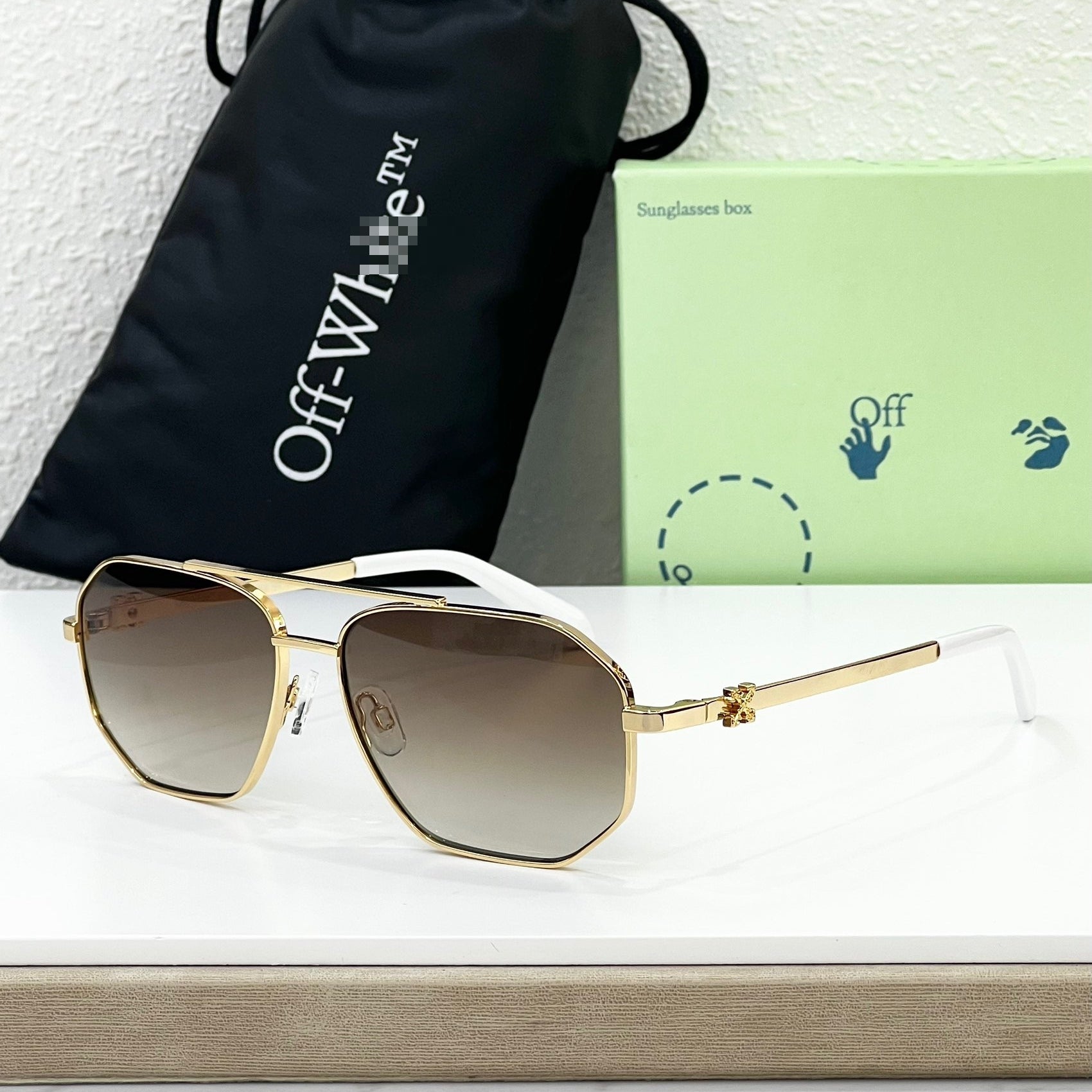 OFF-Whlte Arrow logo sunglasses#044