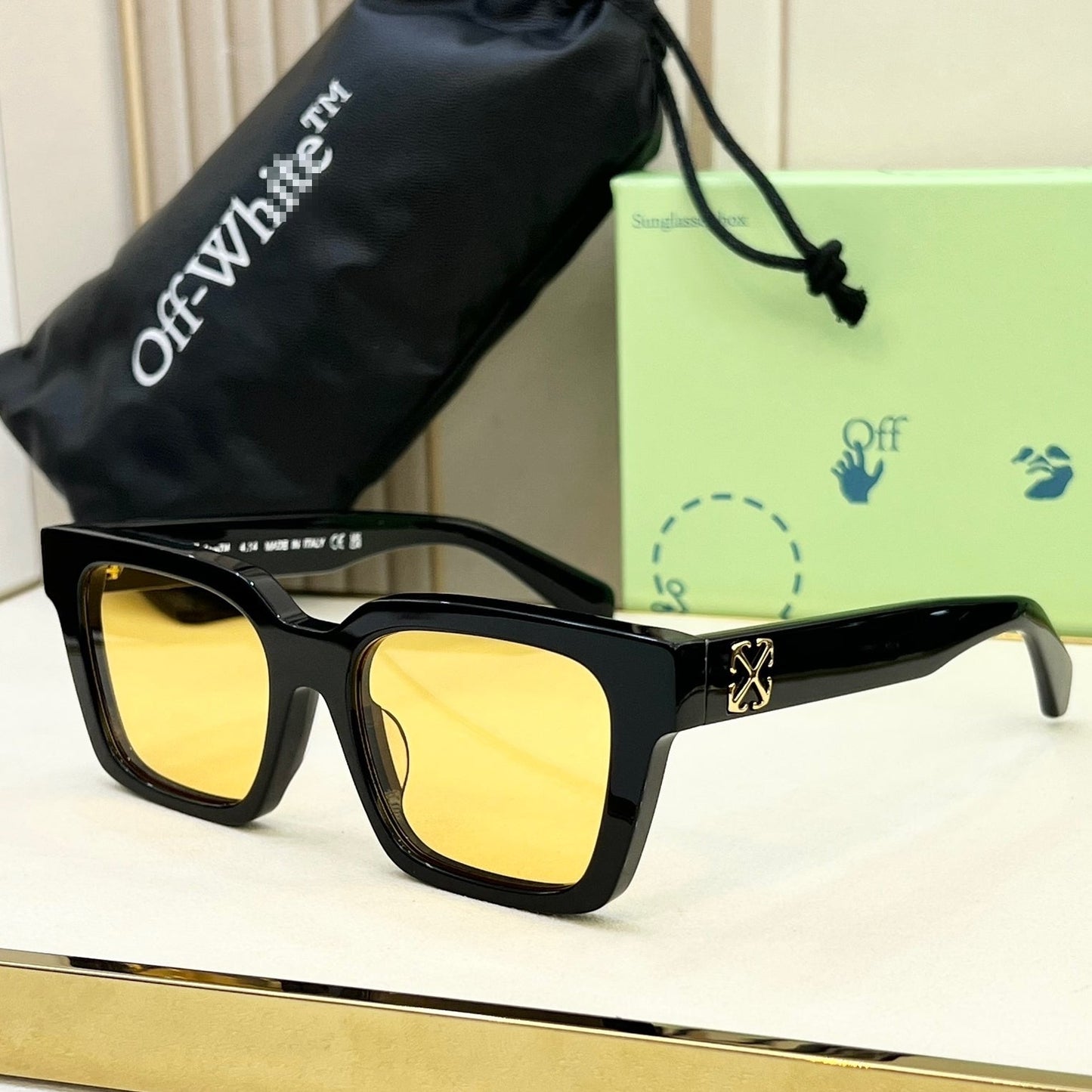 OFF-Whlte Arrow logo sunglasses#111