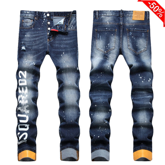 SOLA-DSQ2 New Man Letter Jeans