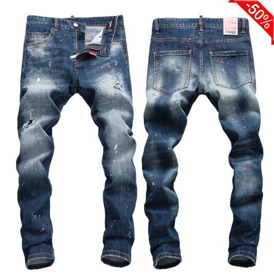 SOLA-DSQ2 New Ripped casual pants Man Jeans