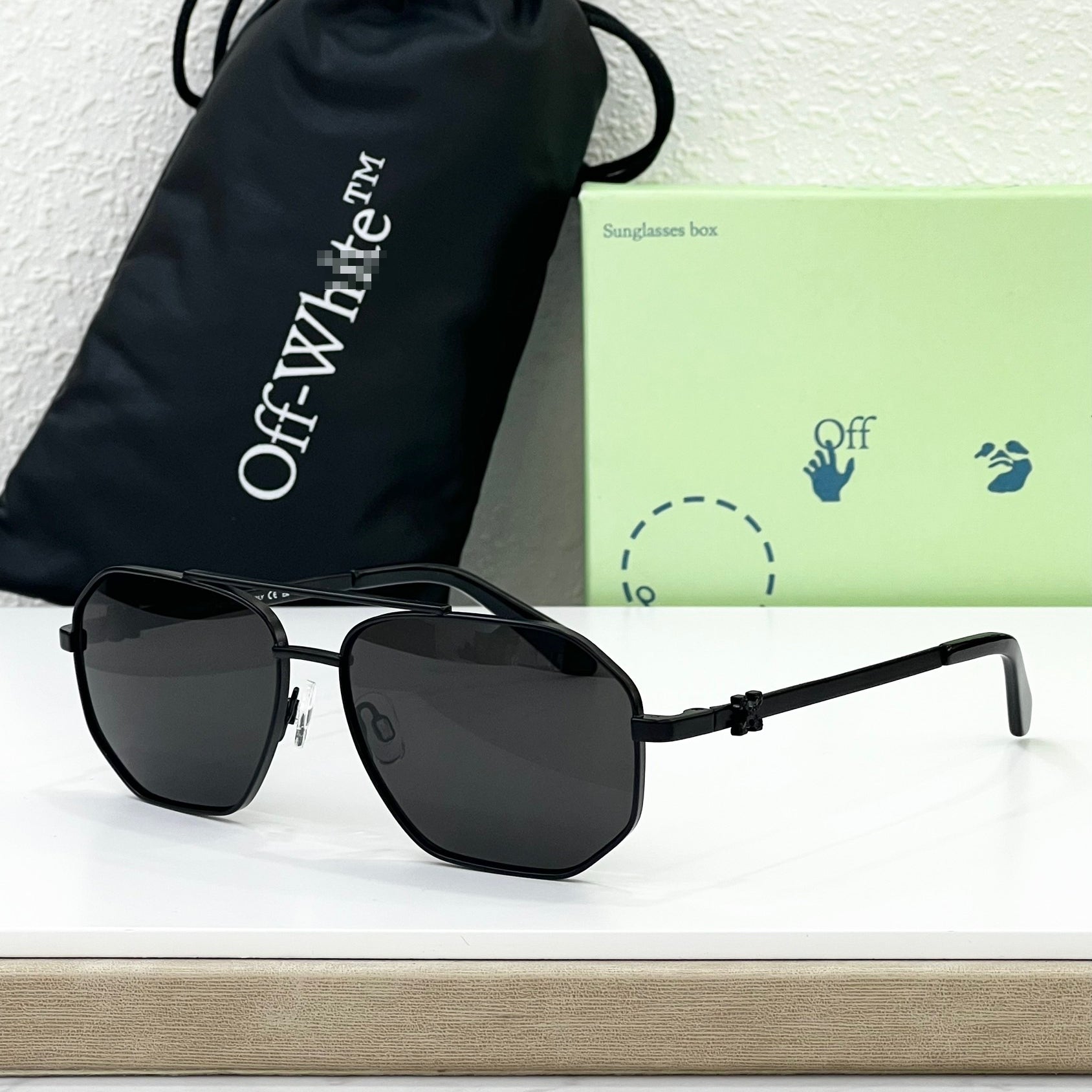 OFF-Whlte Arrow logo sunglasses#044