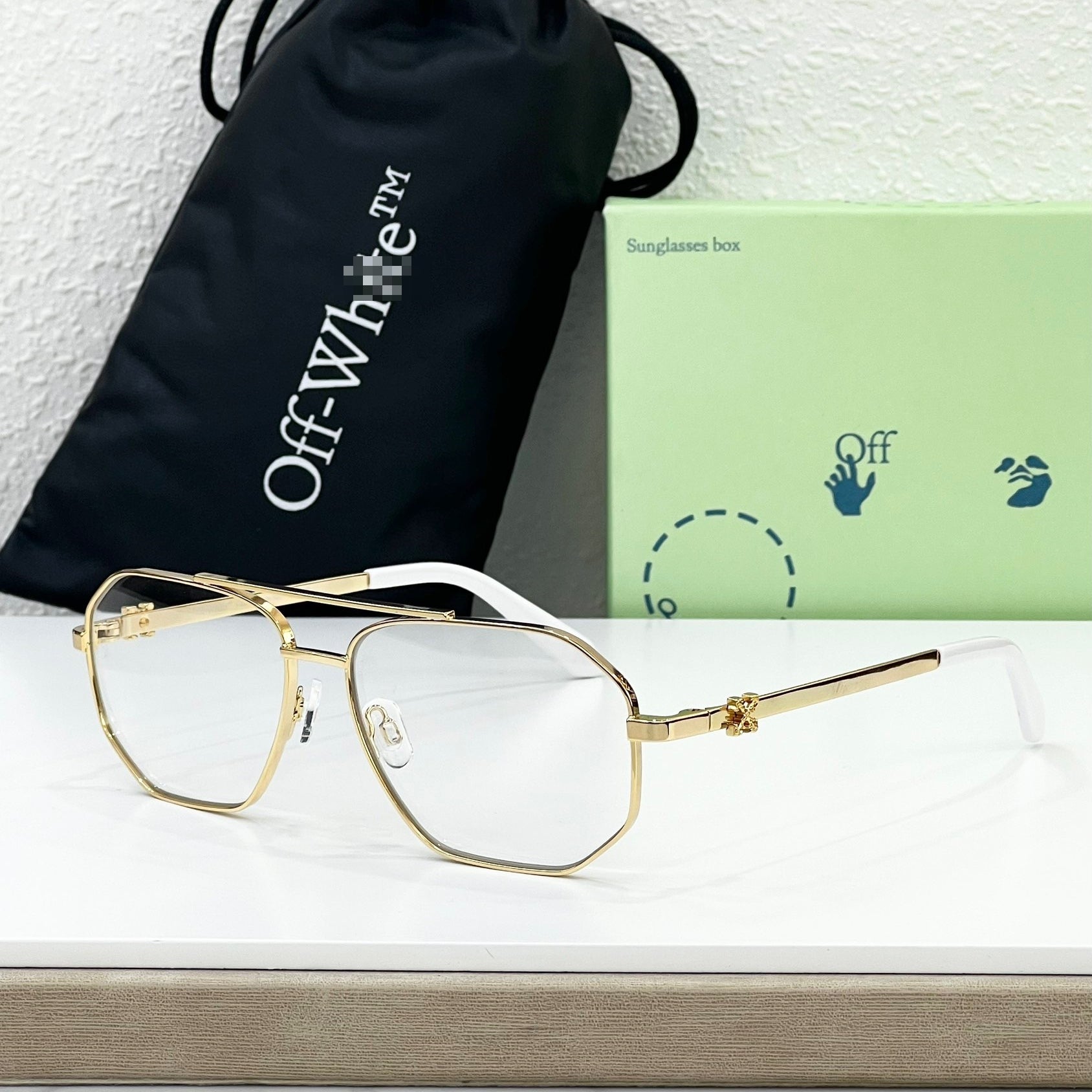 OFF-Whlte Arrow logo sunglasses#044