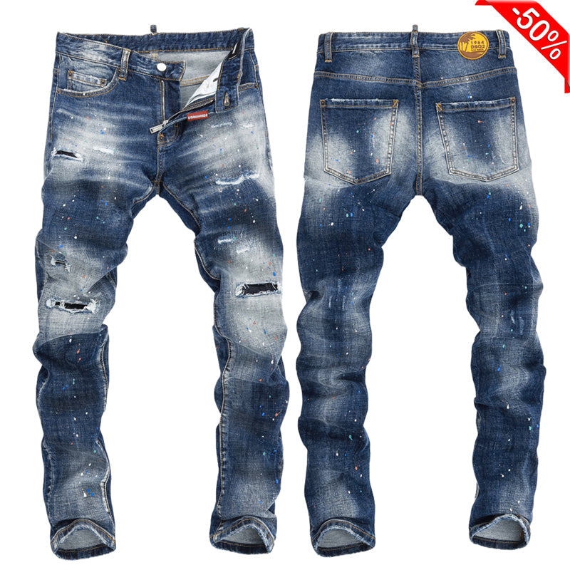 SOLA-DSQ2 New Ink Splash Jeans