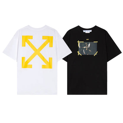 OFF-Whlte Arrow Logo Cotton T-shirt