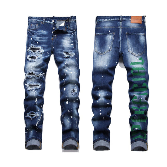 SOLA-DSQ2 cut cotton bomb Jeans