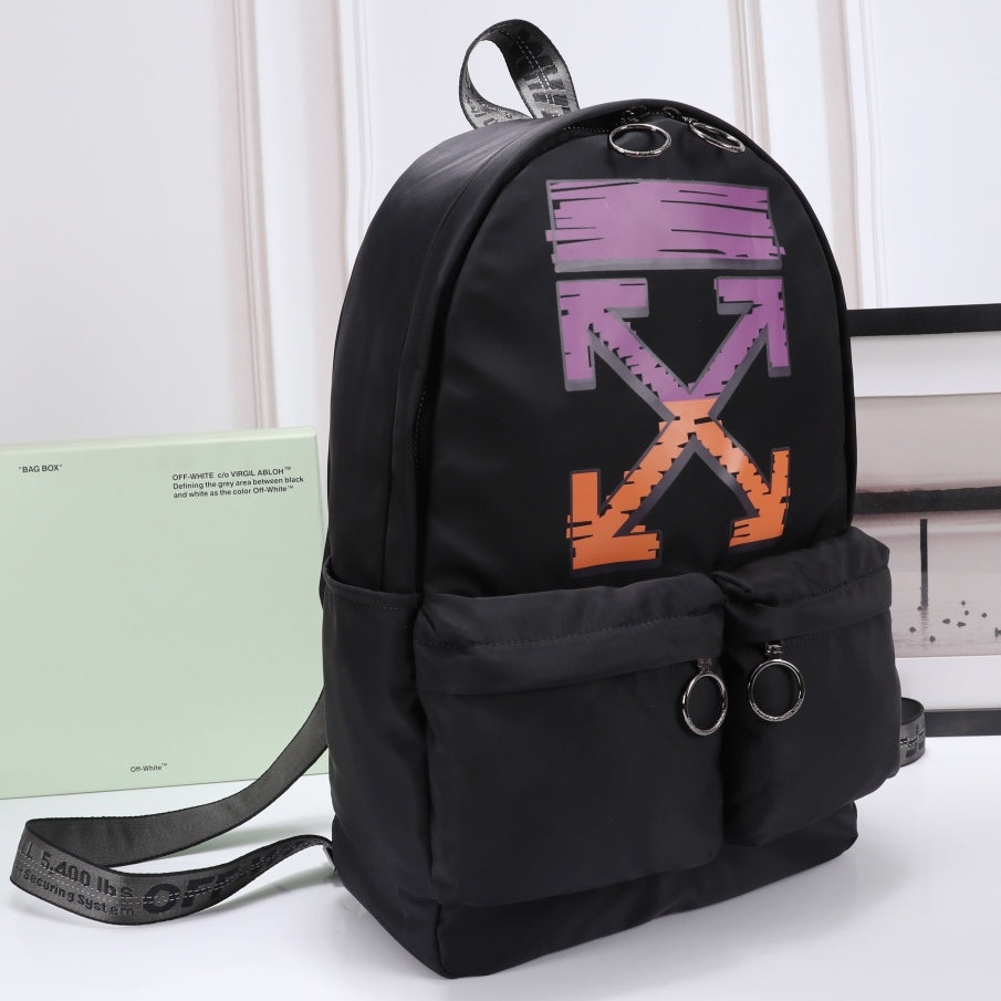 OW Arrow Graffiti Canvas Backpack#3