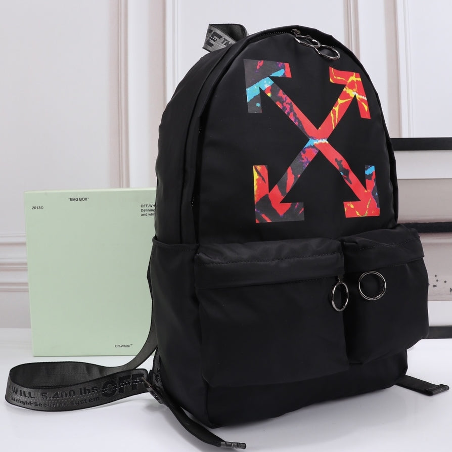 OW Arrow Graffiti Canvas Backpack#3