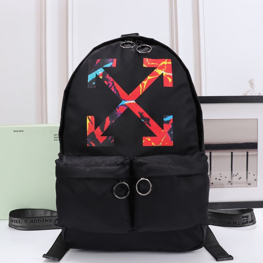 OW Arrow Graffiti Canvas Backpack#3