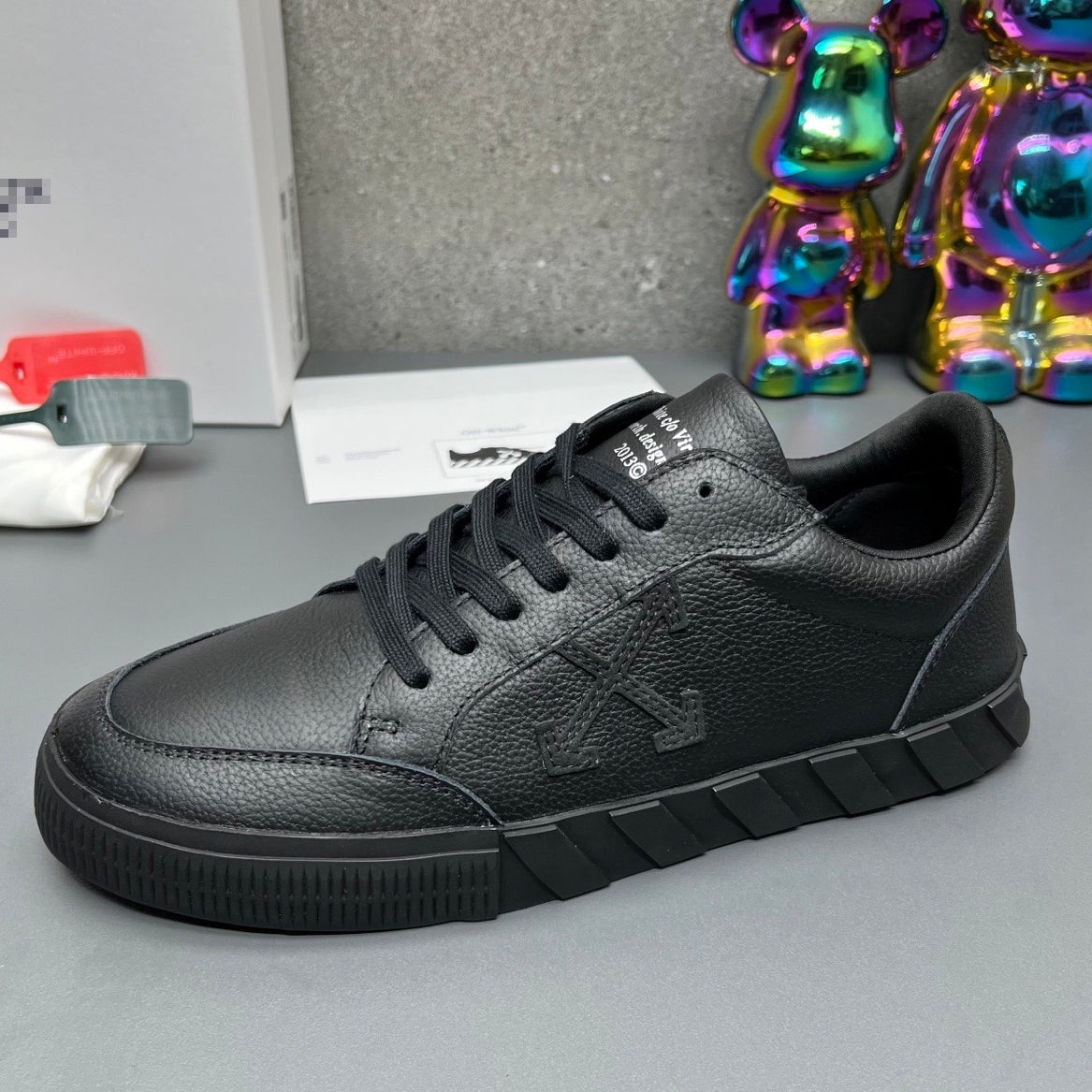OFF-Whlte Genuine Leather Sneakers#66