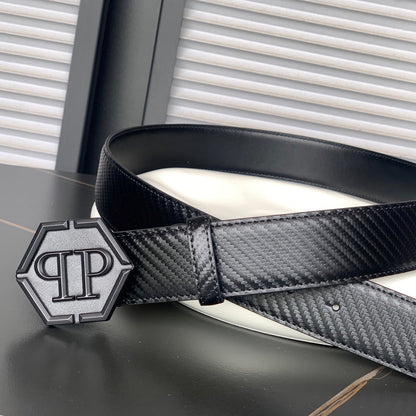 PP Leather Logo Belt#12
