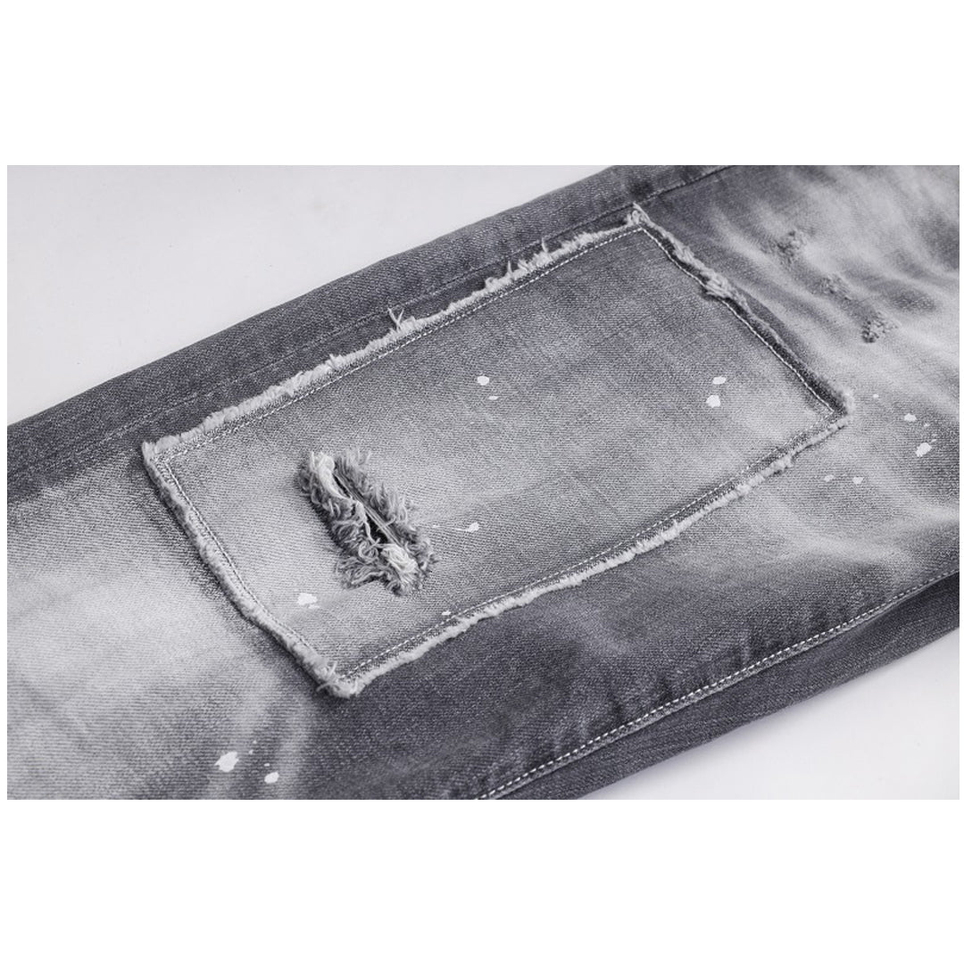 SOLA-DSQ2 Distressed stretch fit Jeans