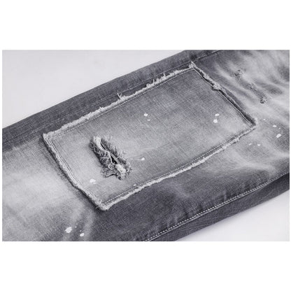 SOLA-DSQ2 Distressed stretch fit Jeans