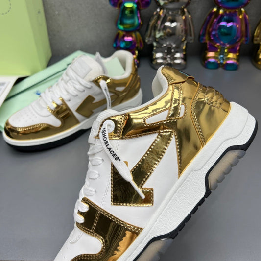 OFF-Whlte Arrow Logo Leather Sneakers #42