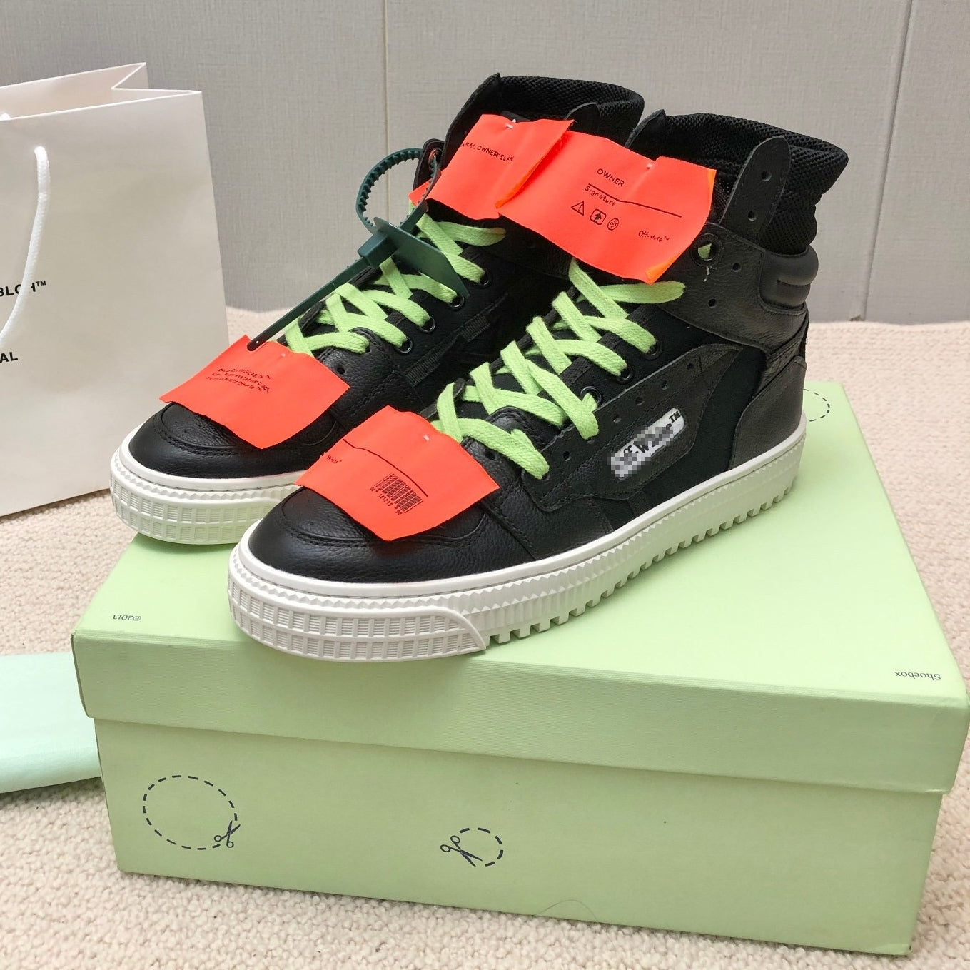 OFF-Whlte Arrow logo high-top sneakers#13