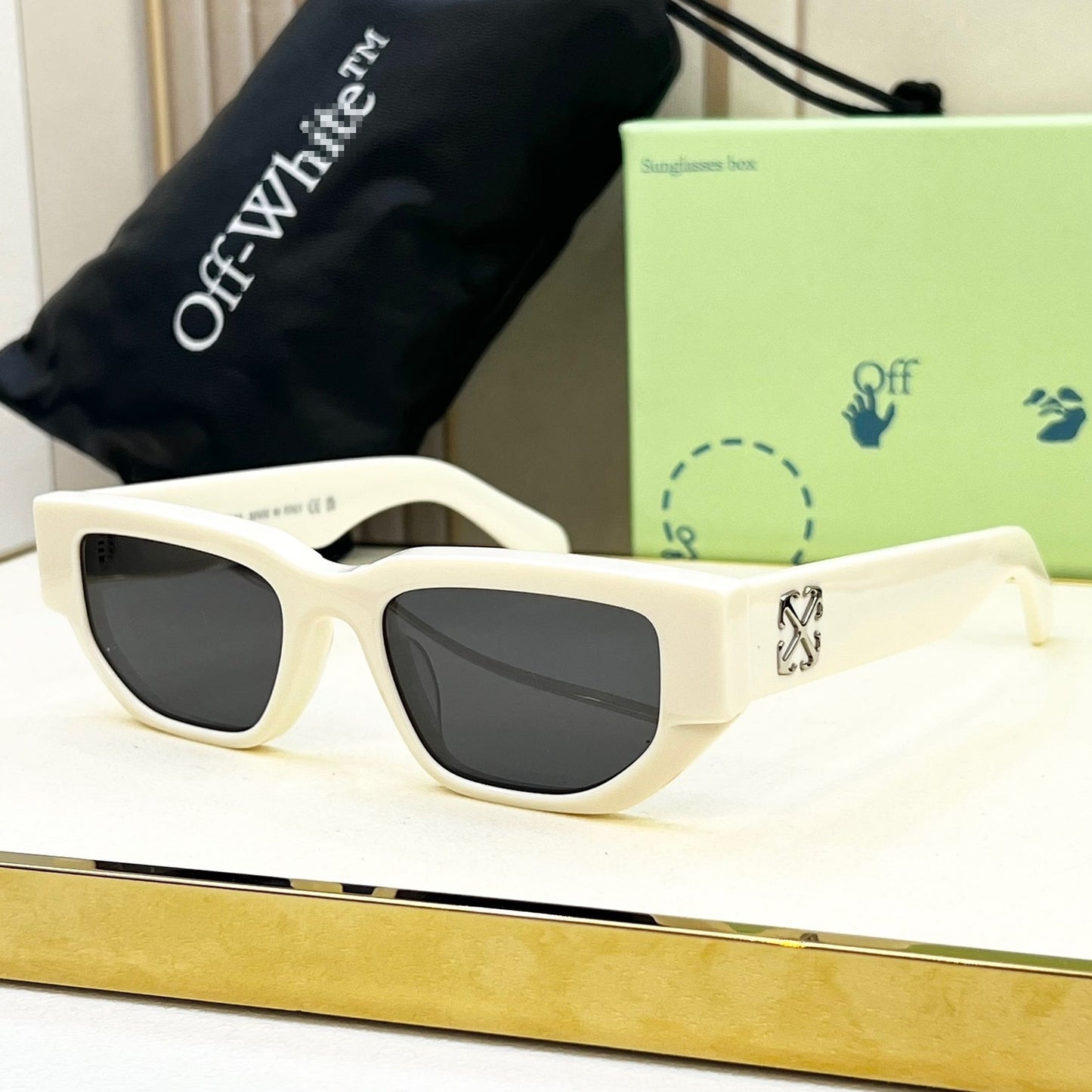 OFF-Whlte Arrow logo sunglasses#115