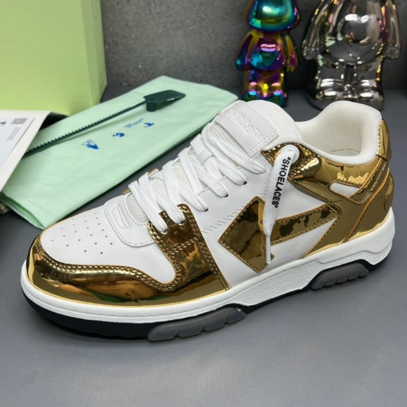 OFF-Whlte Arrow Logo Leather Sneakers #42