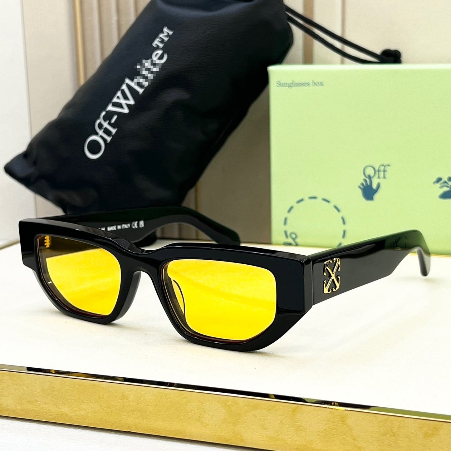 OFF-Whlte Arrow logo sunglasses#115
