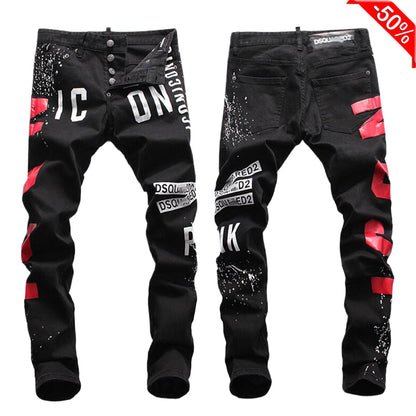 SOLA-DSQ2 2024ss Letter Hole Jeans