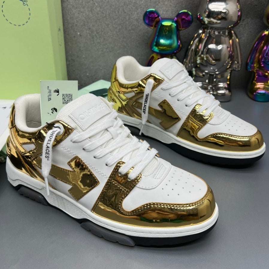 OFF-Whlte Arrow Logo Leather Sneakers #42