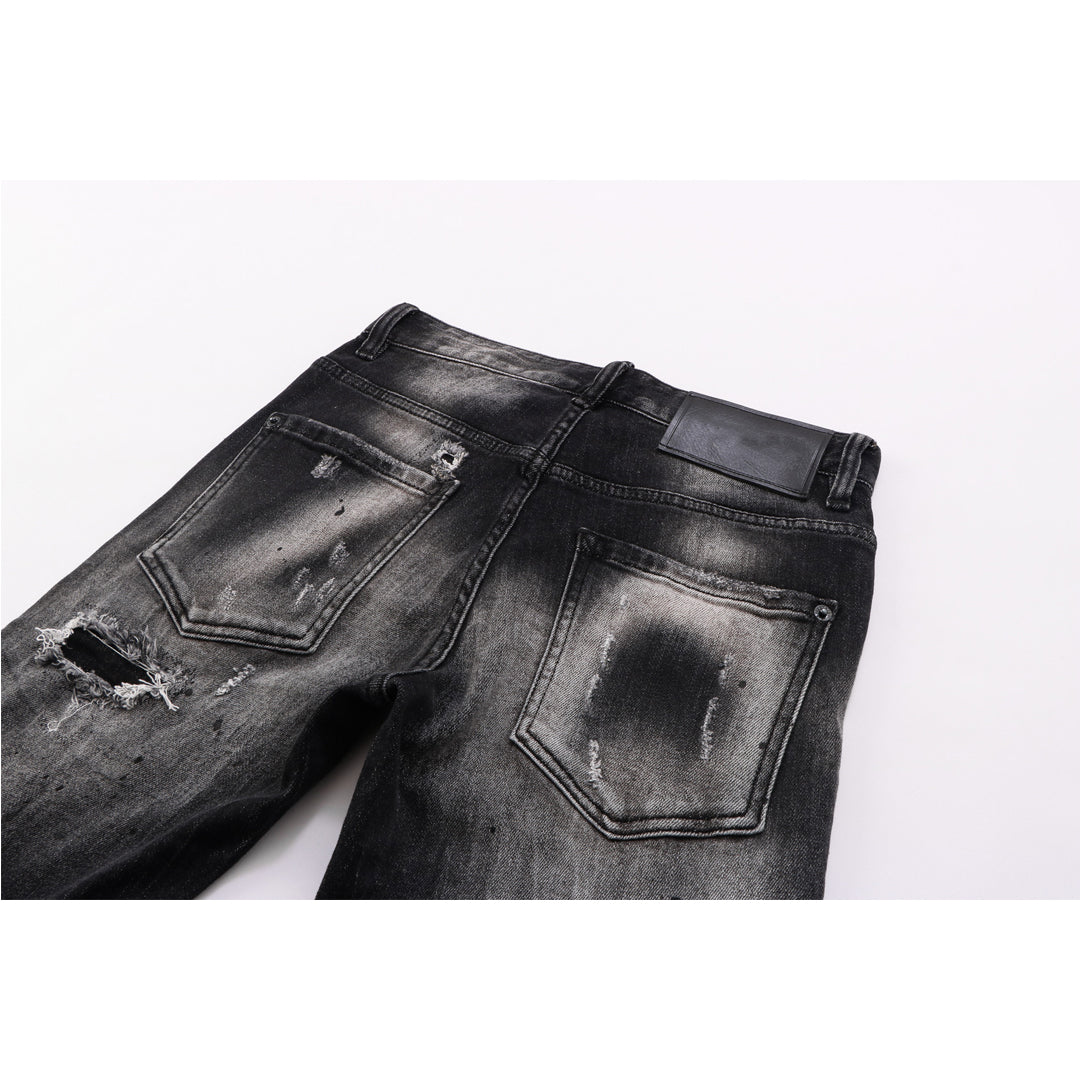 SOLA-DSQ2 Elastic washable holes Jeans