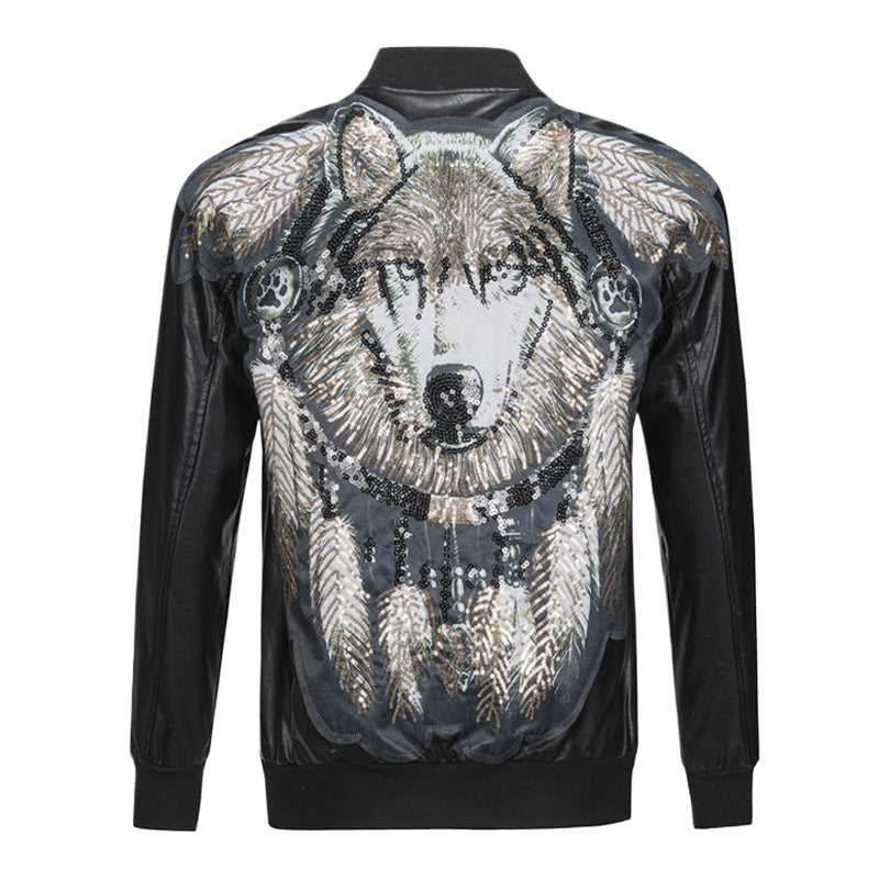 PP Wolf Totem Motorcycle Leather Jacket#22