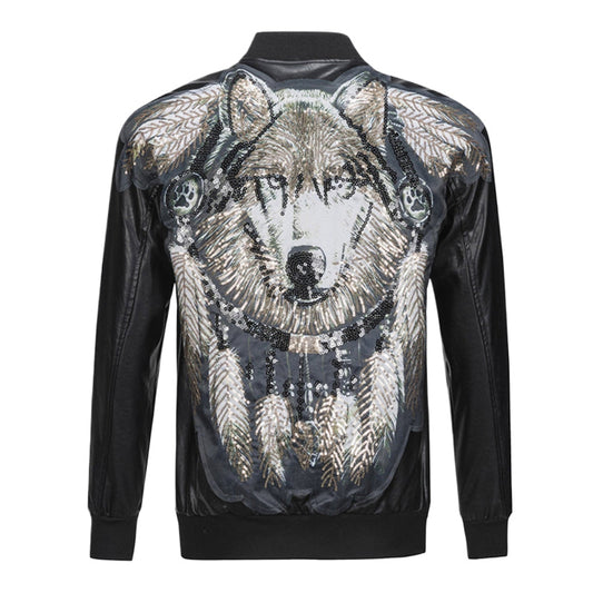 PP Wolf Totem Motorcycle Leather Jacket#22