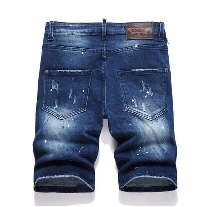 D2 Men's casual denim shorts#3
