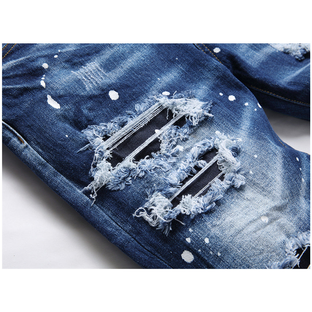 SOLA-DSQ2 cut cotton bomb Jeans