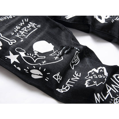 SOLA-DSQ2 little feet graffiti Jeans