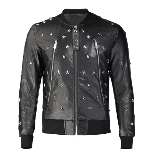 PP Star Studded Leather Jacket#17
