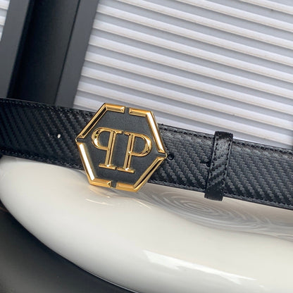 PP Leather Logo Belt#12