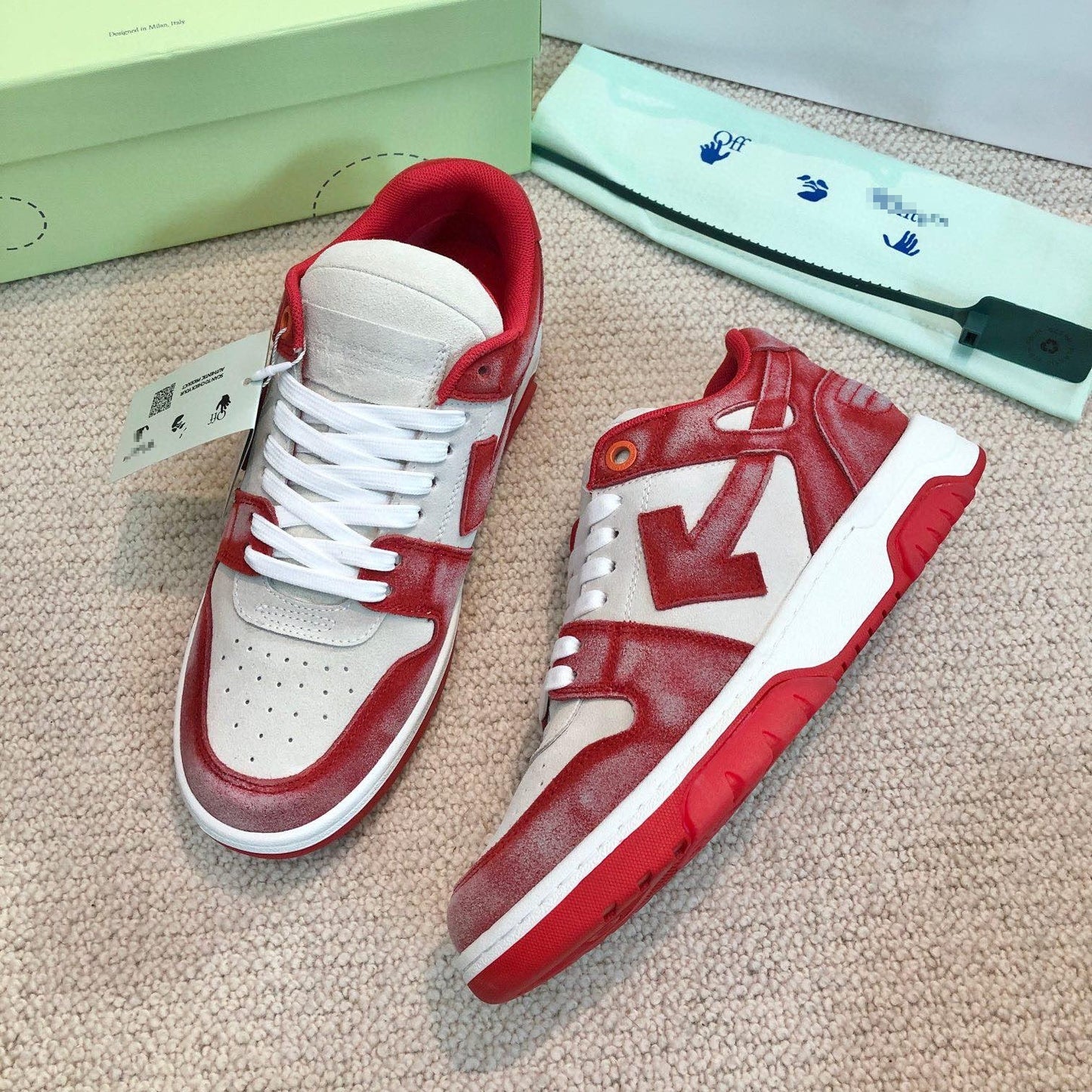 OFF-Whlte Genuine Leather Sports shoes#10