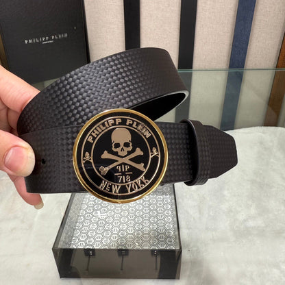 PP Leather Skull Belt#10