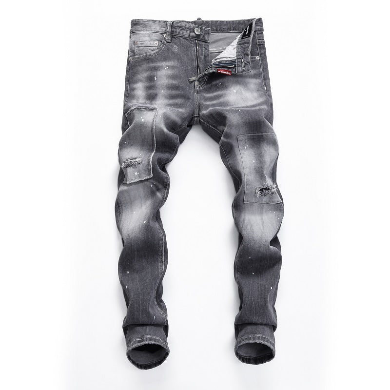 SOLA-DSQ2 Distressed stretch fit Jeans