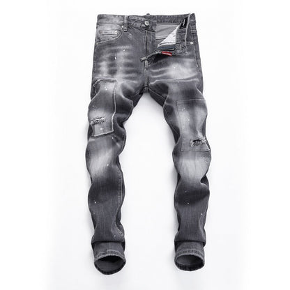 SOLA-DSQ2 Distressed stretch fit Jeans