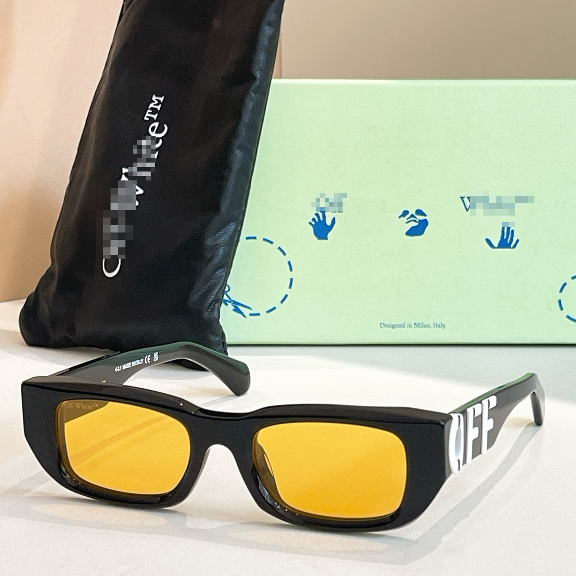 OFF-Whlte Arrow logo sunglasses#124