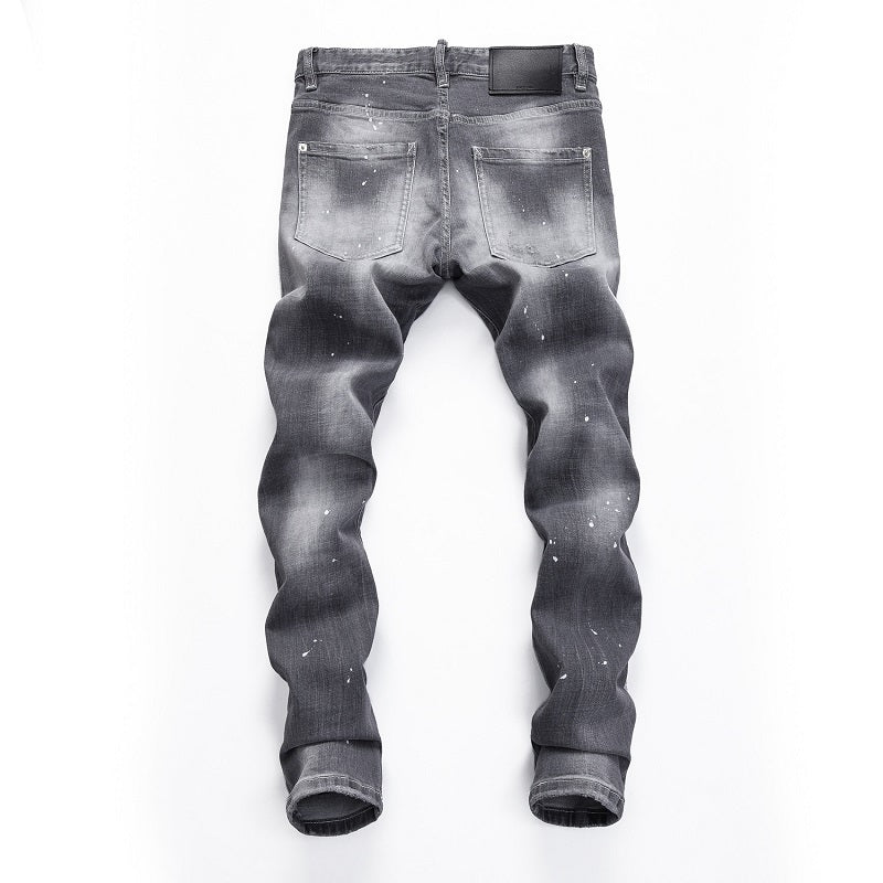 SOLA-DSQ2 Distressed stretch fit Jeans