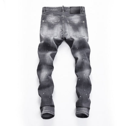 SOLA-DSQ2 Distressed stretch fit Jeans