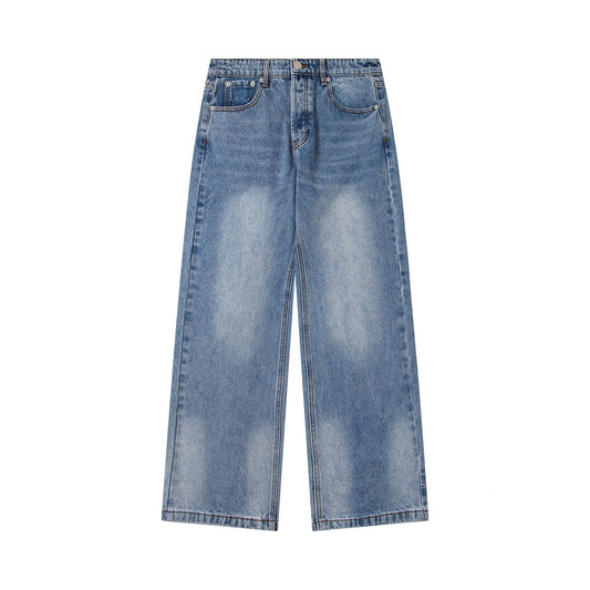 AMI Unisex loose-fitting jeans